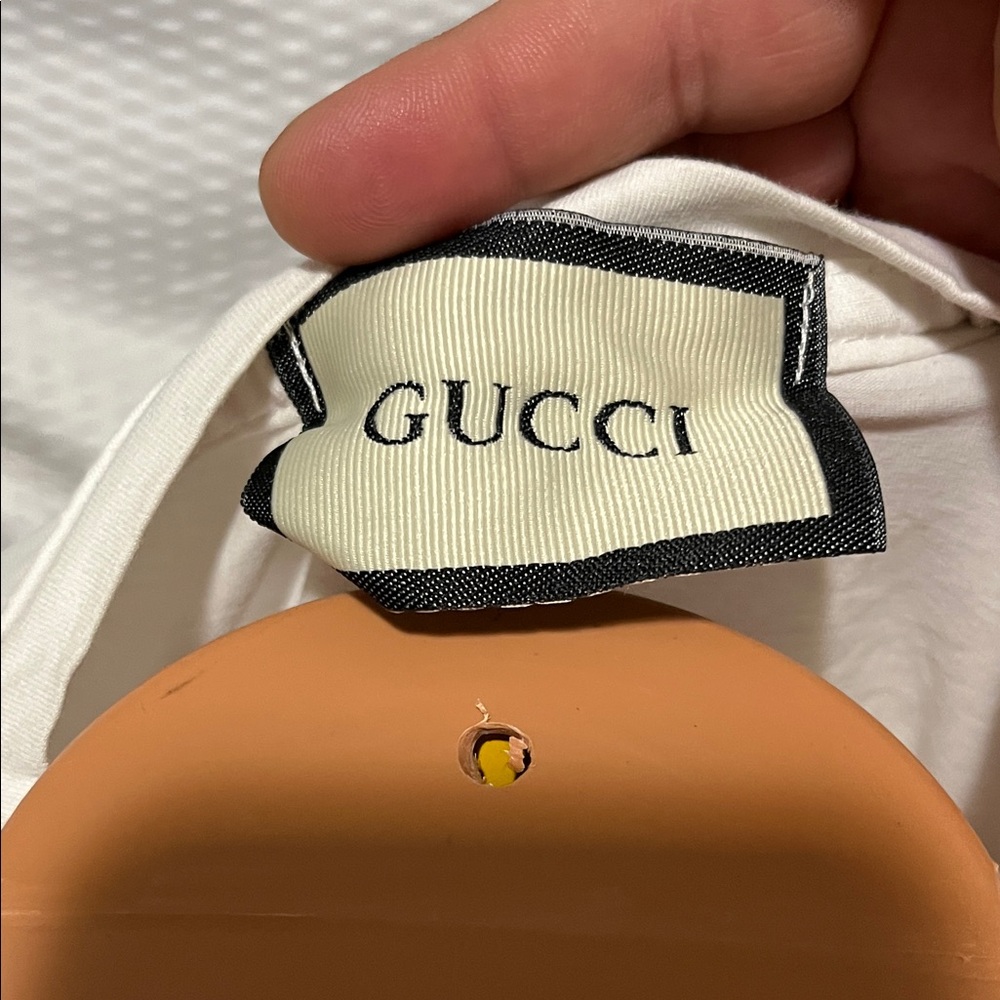Gucci White Tee With Multicolor Logo - image 3